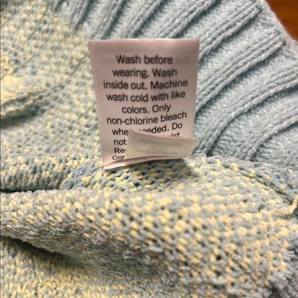 Peace Sign Blue Cropped Sweater for girls - Picture 6 of 6